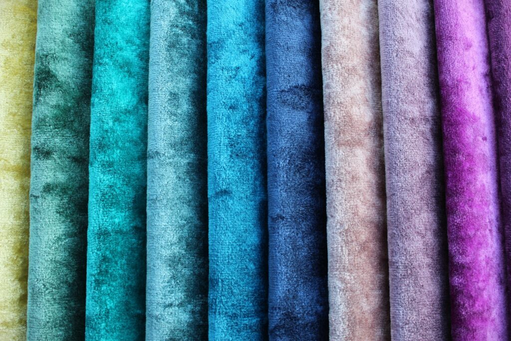 Collection de velours colorés